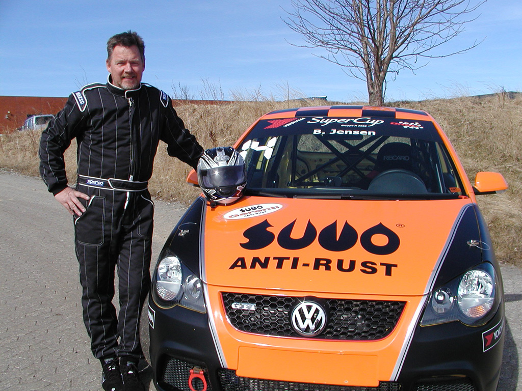Bjarne Jensen, racerkøreren fra Hedensted, deltager i denne VW Polo 1,8 GTI Turbo